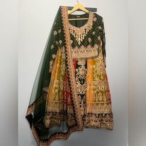 Multicolor Embroidered Traditional Dress